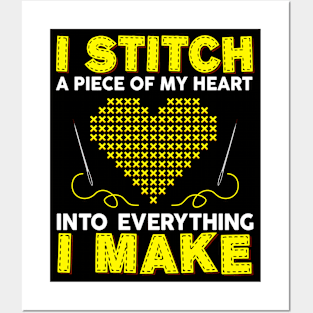 Stitch A Piece Of Heart Into Everything I Make Creative Posters and Art